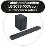 LG Soundbar SC9S 400W 3.1.3 canali, Triplo speaker up-firing, Dolby Atmos