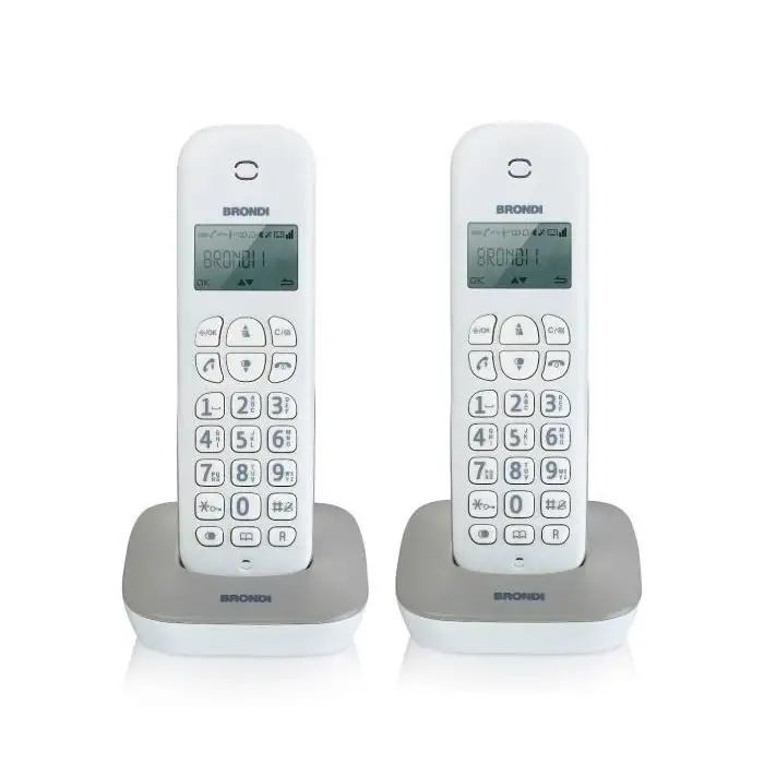 Brondi Gala Twin Telefono DECT Identificatore di chiamata Grigio, Bianco main product photo