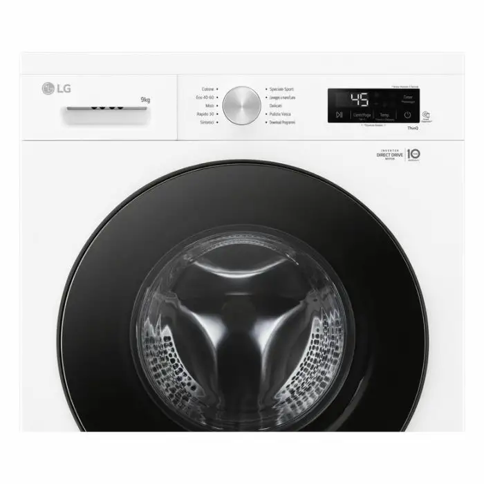 LG F4NX1009NWB Lavatrice smart 9kg, Classe A, 1400 giri, 6 Motion, Allergy Care, Bianca , 156184 , Immagine 18