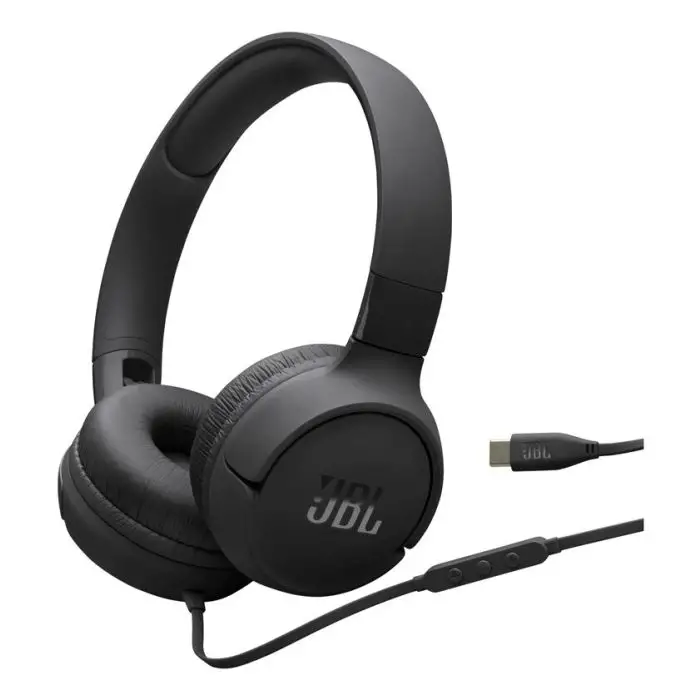 JBL Tune 520C USB-C Cuffie Cablato A Padiglione Musica e Chiamate USB tipo-C Nero main product photo