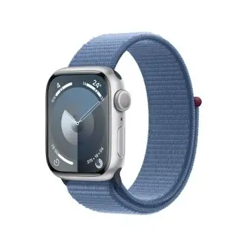 Apple Watch Series 9 GPS Cassa 41mm in Alluminio Argento con Cinturino Sport Loop Blu Inverno , 149744
