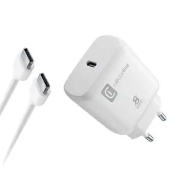 Cellularline Super Fast Charger Kit 25W - USB-C to USB-C - Samsung , 142574