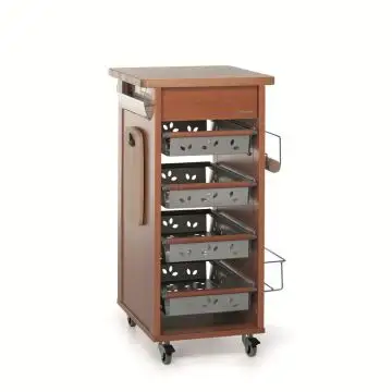 Foppapedretti Bistrot Metallo Truciolato, Legno Noce, Legno naturale , 152985