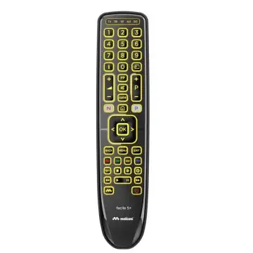 Meliconi Gumbody Facile 5+ telecomando DVD/Blu-ray, Sistema audio domestico, Sistema Home cinema, Sky, Altoparlante Soundbar, TV Pulsanti , 148492