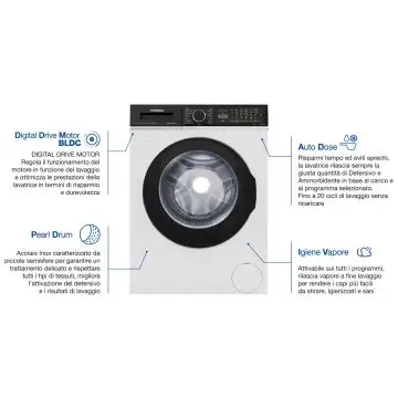 Hyundai WMHN-149T3AD Lavatrice Autodose 9kg 15 Programmi (A) , 142714