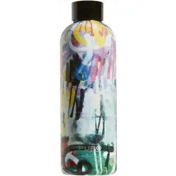 PURO WB500STREETDW1BLK borraccia Bicicletta, Fitness, Sport 500 ml Acciaio inossidabile , 128643