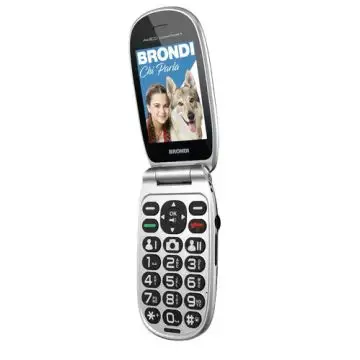 Brondi Amico Comfort 7,11 cm (2.8") Nero, Argento Telefono per anziani , 146140