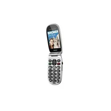 Brondi Amico Comfort 7,11 cm (2.8") Nero, Argento Telefono per anziani , 146140