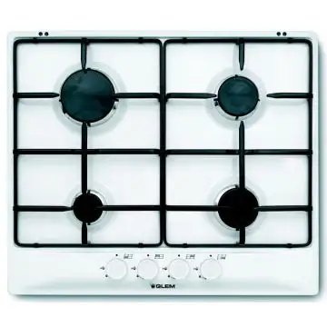 Glem Gas GT64WH piano cottura Bianco Da incasso 60 cm 4 Fornelli , 102035