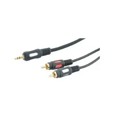 nuovaVideosuono 3.5mm-2xRCA 1.5m M-M cavo audio 1,5 m Nero , 67434