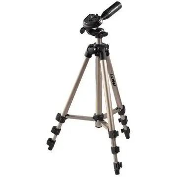 Hama Treppiede "Star 5", argento (36,5-106,5 cm), testa 3D con sgancio rapido, gambe in 4 sezioni, con borsa per trasporto , 149269