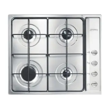 Smeg S64S piano cottura Acciaio inossidabile Da incasso Gas 4 Fornello(i) , 78655