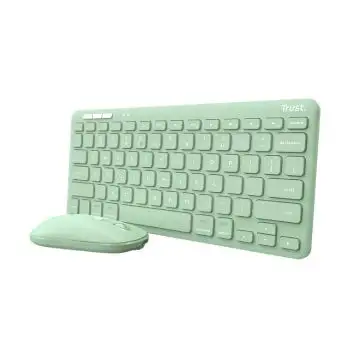 Trust Lyra tastiera Mouse incluso RF senza fili + Bluetooth QWERTY Italiano Verde , 147460