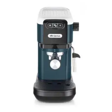Ariete 1399 Snow White Macchina da caffè espresso, Per polvere e cialde ESE, 1300 W, Capacità 1,1L, 15 bar di pressione, Filtro 1, 2 tazze e cialda ESE, Cappuccino, Bianco , 155813