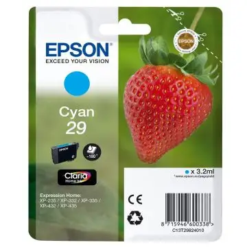 Epson Strawberry 29 C cartuccia d'inchiostro 1 pz Originale Resa standard Ciano , 100157