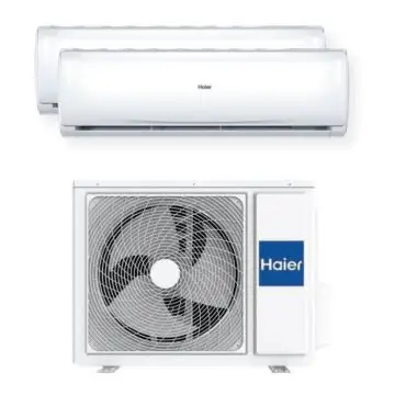 Haier Flair Condizionatore Fisso Dual Split 9000 + 9000 Btu H2U14TAA 2 Unità Interne e 1 Esterna , 141188