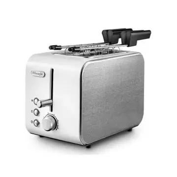 De’Longhi CTX 2203.W tostapane 2 fetta/e 550 W Argento, Bianco , 135807