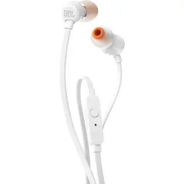 JBL T110 Auricolare Cablato In-ear Musica e Chiamate Bianco , 107738