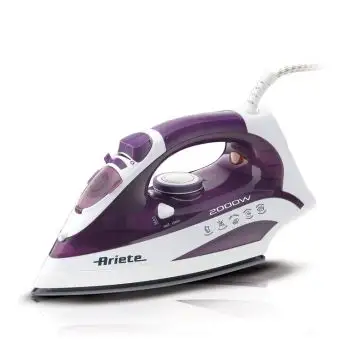 Ariete 6235 Ferro da stiro a secco e a vapore Ceramica 2000 W Porpora, Bianco , 102697
