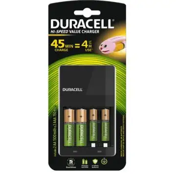 Duracell Caricabat Value CEF14 (45min) + 2xAA, 2xAAA , 78112