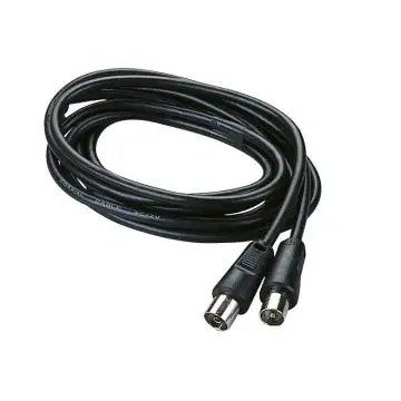 Poly Pool PP0620 cavo coassiale 2 m F Plug Nero , 105414