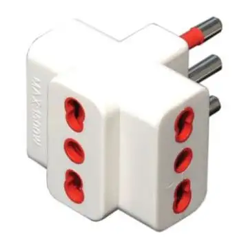 nuovaVideosuono 30/06 adattatore per presa di corrente Tipo L (IT) Tipo L (IT) + Tipo F Rosso, Bianco , 103668