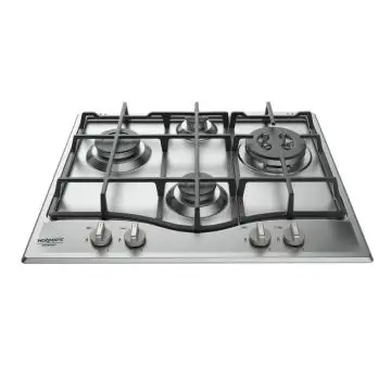 Hotpoint PCN 641 T/IX/HAR piano cottura Acciaio inossidabile Da incasso 60 cm Gas 4 Fornello(i) , 112503