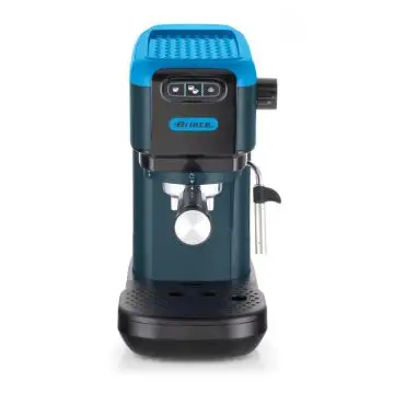 Ariete 1399 Sky Blue Macchina da caffè espresso, Per polvere e cialde ESE, 1300 W, Capacità 1,1L, 15 bar di pressione, Filtro 1, 2 tazze e cialda ESE, Cappuccino, Blu , 155816