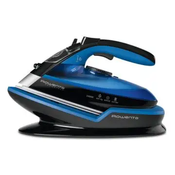 Rowenta DE5010 Freemove Ferro da Stiro a Vapore Senza Filo, 2400W, Quantità di vapore variabile 120 g/min, Nero/Blu , 112030
