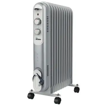 Ardes Curvy 11 Interno Nero, Grigio, Bianco 2500 W Riscaldatore ambiente elettrico a olio , 125007