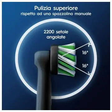 Oral-B Testine Di Ricambio Pro Cross Action Black, 5 Testine , 148021