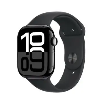 Apple Watch Series 10 GPS 46mm Cassa in Alluminio color Jet Black con Nero Sport Band - S/M , 155566