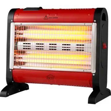 DCG Eltronic SA9424 stufetta elettrica Interno Nero, Rosso 1600 W Riscaldatore di ambienti elettrico al quarzo , 117643