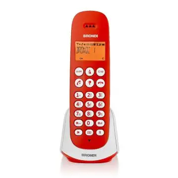 Brondi Adara Telefono DECT Identificatore di chiamata Rosso, Bianco , 118807