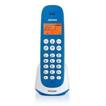 Brondi Adara Telefono DECT Identificatore di chiamata Blu, Bianco , 118806