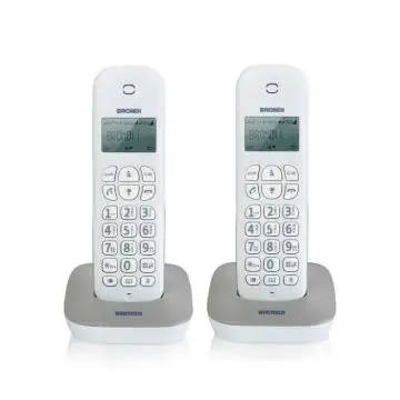 Brondi Gala Twin Telefono DECT Identificatore di chiamata Grigio, Bianco , 138234