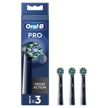Oral-B Testine Di Ricambio Pro Cross Action Black, 3 Testine , 147265