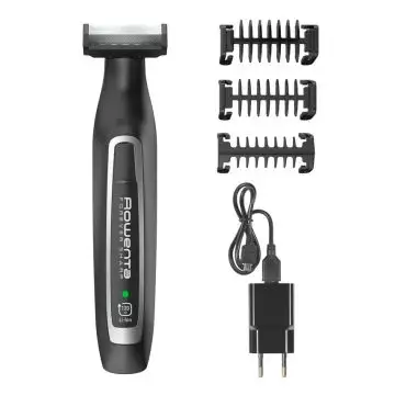 Rowenta TN6000 Forever Sharp per Radere, Regolare e Rifinire, Lame in Acciaio Inox Autoaffilanti e 3 Pettini Regolabarba, Batteria al Litio, Autonomia 120 min , 123602