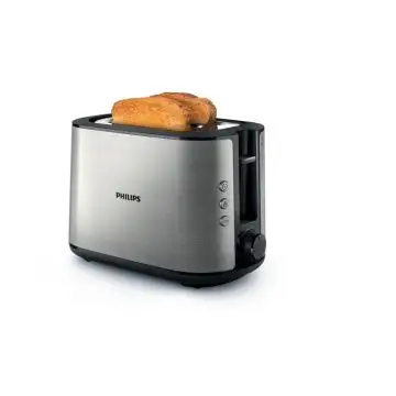 Philips Viva Collection HD2650/90 Tostapane - 2 fette, fessura ampia, metallo , 156178