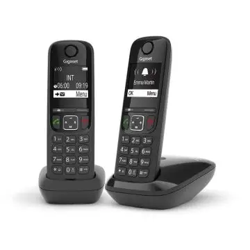 Gigaset AS690 DUO Telefono analogico/DECT Identificatore di chiamata Nero , 124516