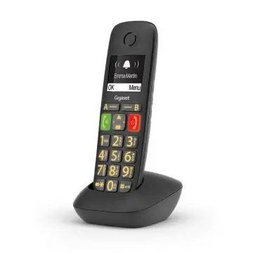Gigaset E290 Telefono analogico/DECT Identificatore di chiamata Nero , 124510
