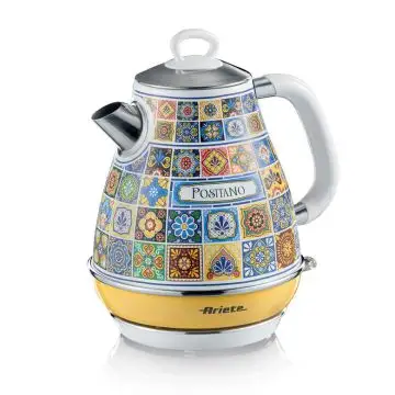 Ariete 2869 Bollitore Positano, Bollitore Elettrico, 1,7L, Infusi, the, tisane, Base cordless, Autospegnimento , 156356