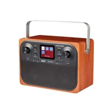 New Majestic RT-197 DAB Orologio Digitale Nero, Legno , 128326