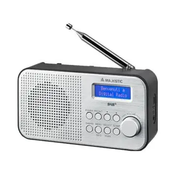 New Majestic RT-194 DAB Portatile Digitale Nero, Argento , 128325