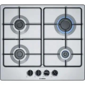 Bosch Serie 4 PGP6B5B85 piano cottura Acciaio inossidabile Da incasso 58 cm Gas 4 Fornello(i) , 131279