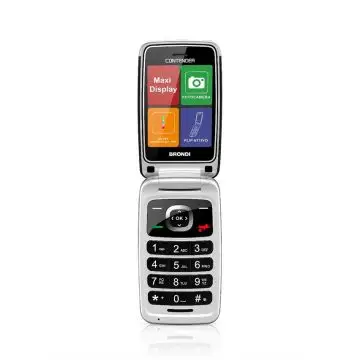 Brondi Contender 7,62 cm (3") Nero Telefono per anziani , 132646