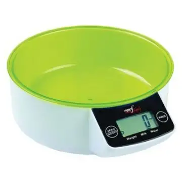 Melchioni Allegra WV Verde, Bianco Superficie piana Rotondo Bilancia da cucina elettronica , 80636