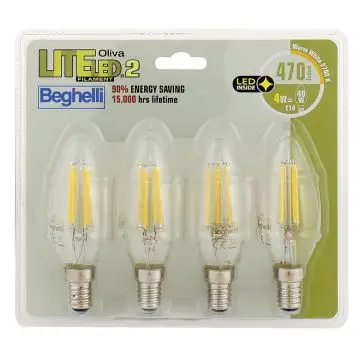 Beghelli Oliva Liteled.2 BLISTER pack 4x , 124534