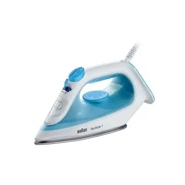 Braun TexStyle 1 Ferro da stiro a secco e a vapore Ceramica 2000 W Blu, Bianco , 147146