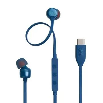 JBL Tune 310C USB Auricolare Cablato In-ear Musica e Chiamate USB tipo-C Blu , 153671